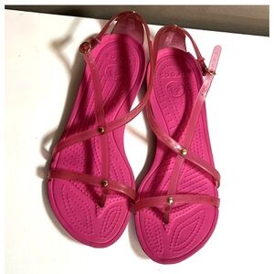 Crocs strappy sandals pink 8 Isabella